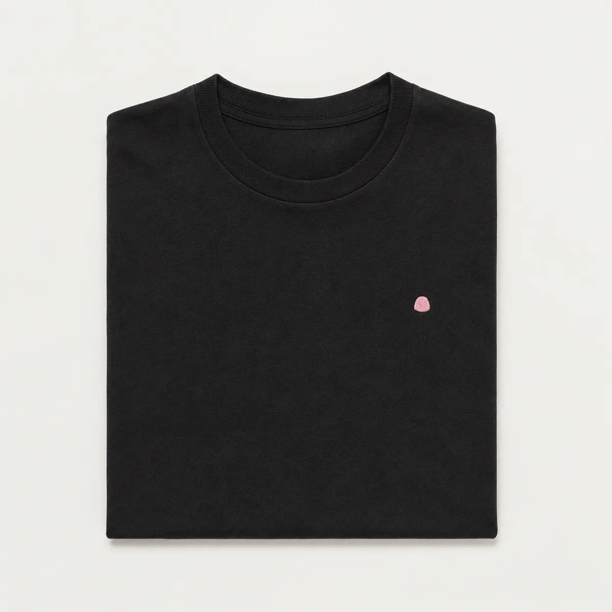Folded heavyweight cotton t-shirt with a WireGum print